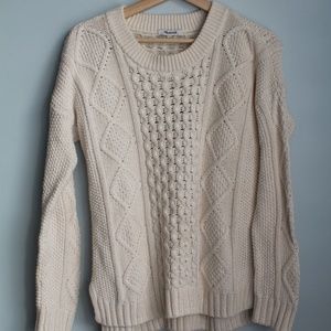 Madewell boatneck cableknit sweater